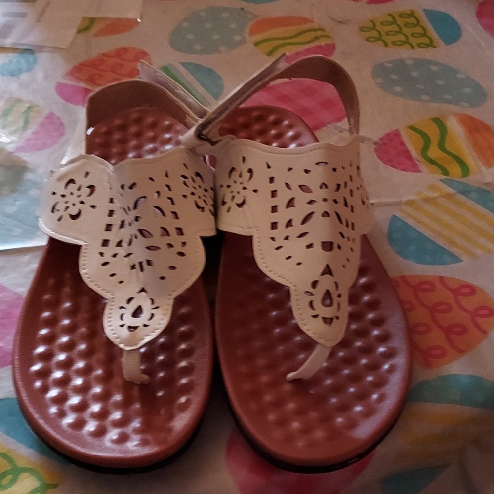 White spring sandals